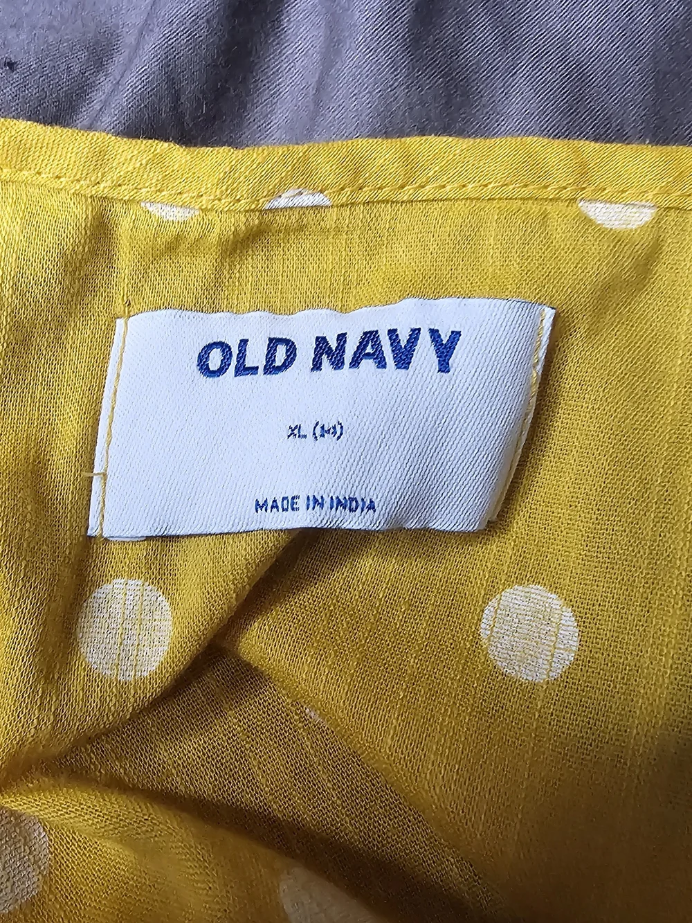 Old Navy Girls Yellow Polka Dot Top